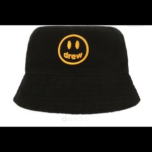 NWT Authentic Drew black corduroy bucket hat from December drop